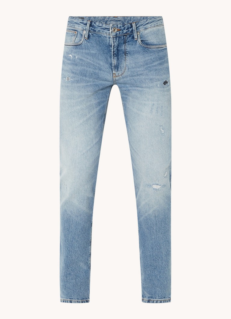 Blugi conici cu talie medie de la Emporio Armani.