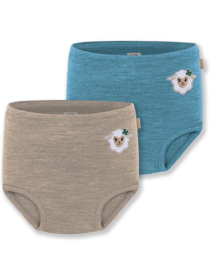 Normani Outdoor Sports 2er Pack Baby Merino Windelhose Tokoroa in Blau/Beige günstig kaufen