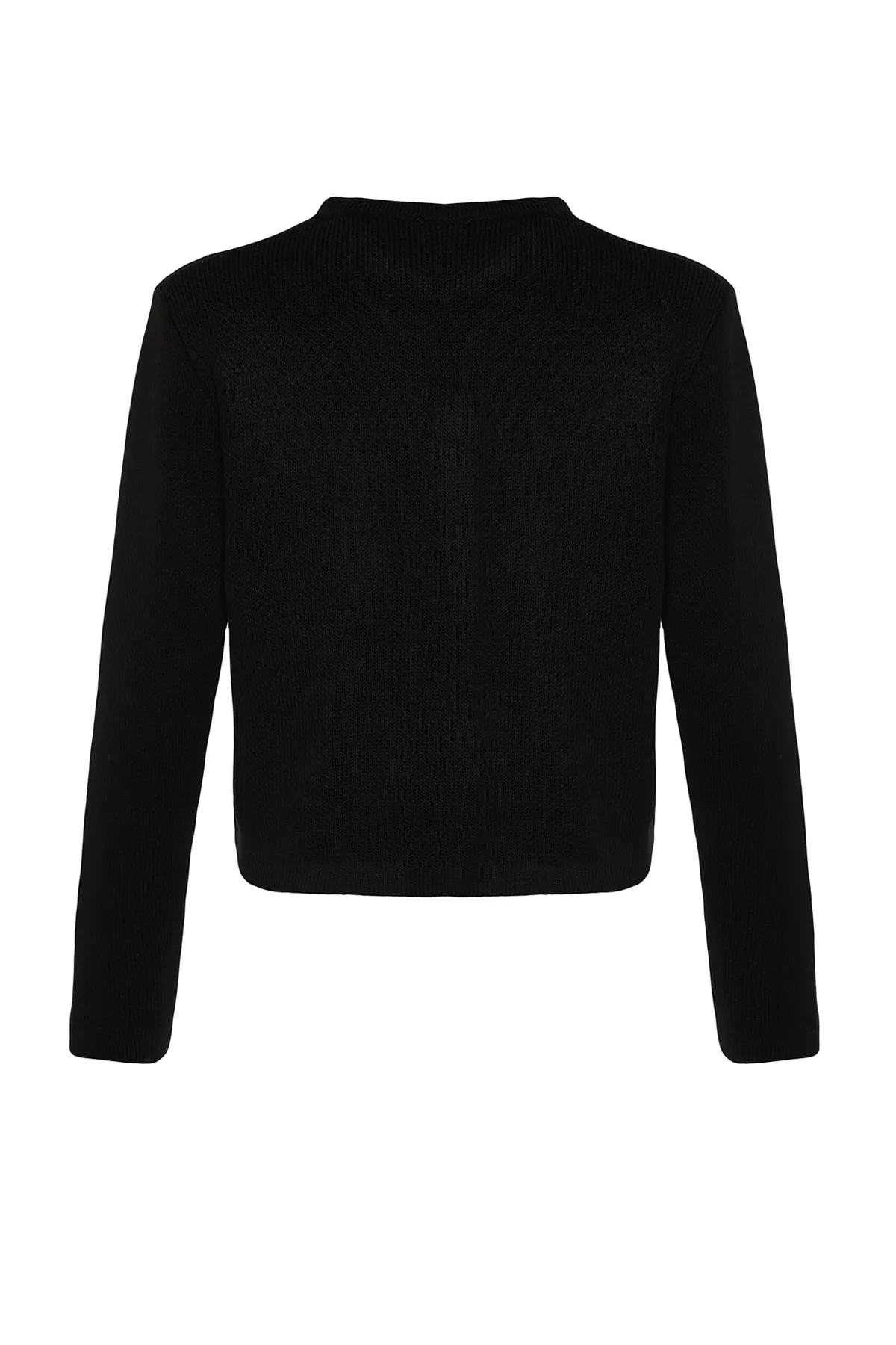 Trendyol Collection  Schwarzer Basic-Strickcardigan TWOAW24HI00090