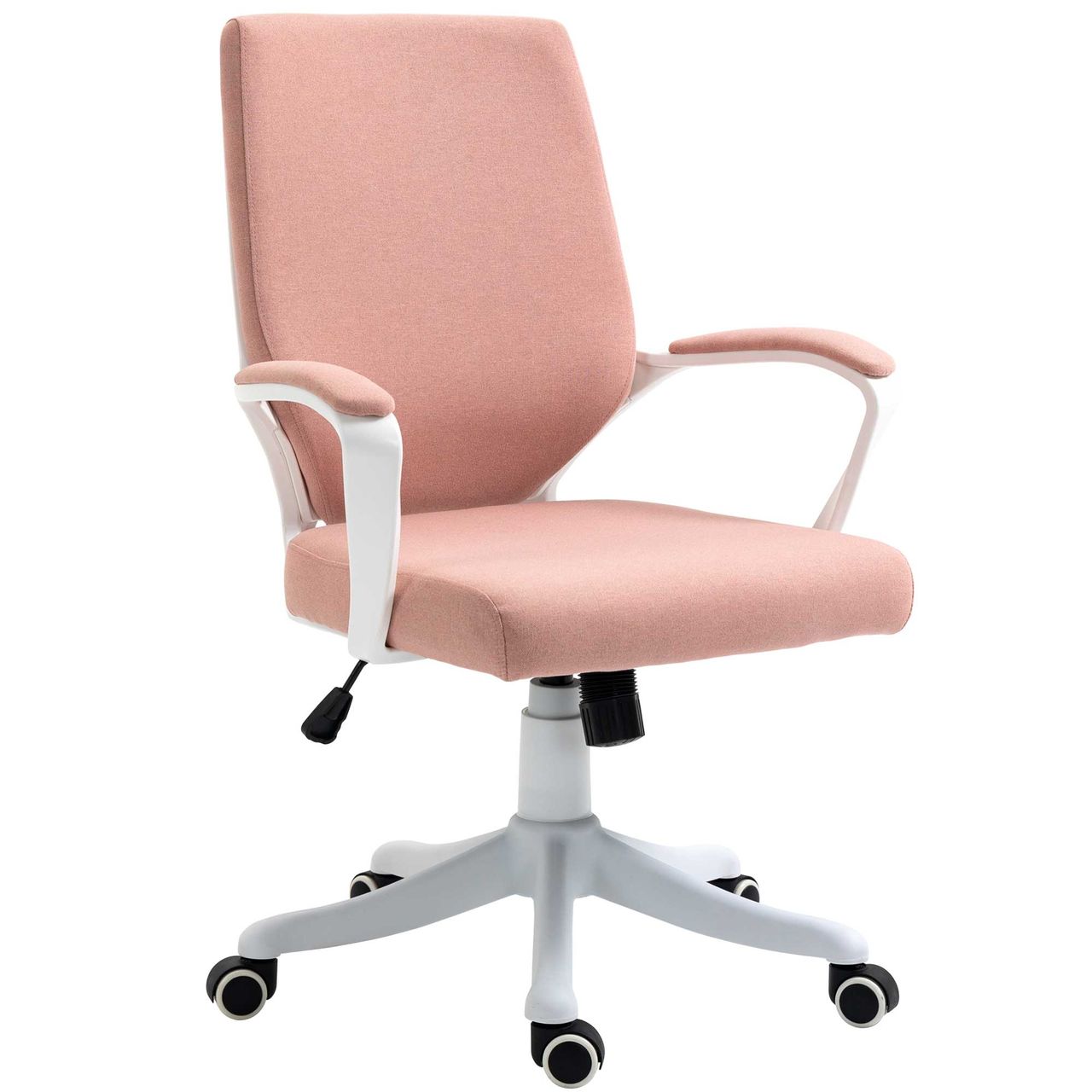 Vinsetto Bürostuhl Schreibtischstuhl Home-Office-Stuhl Rosa Weiß 62x69x92-102 cm