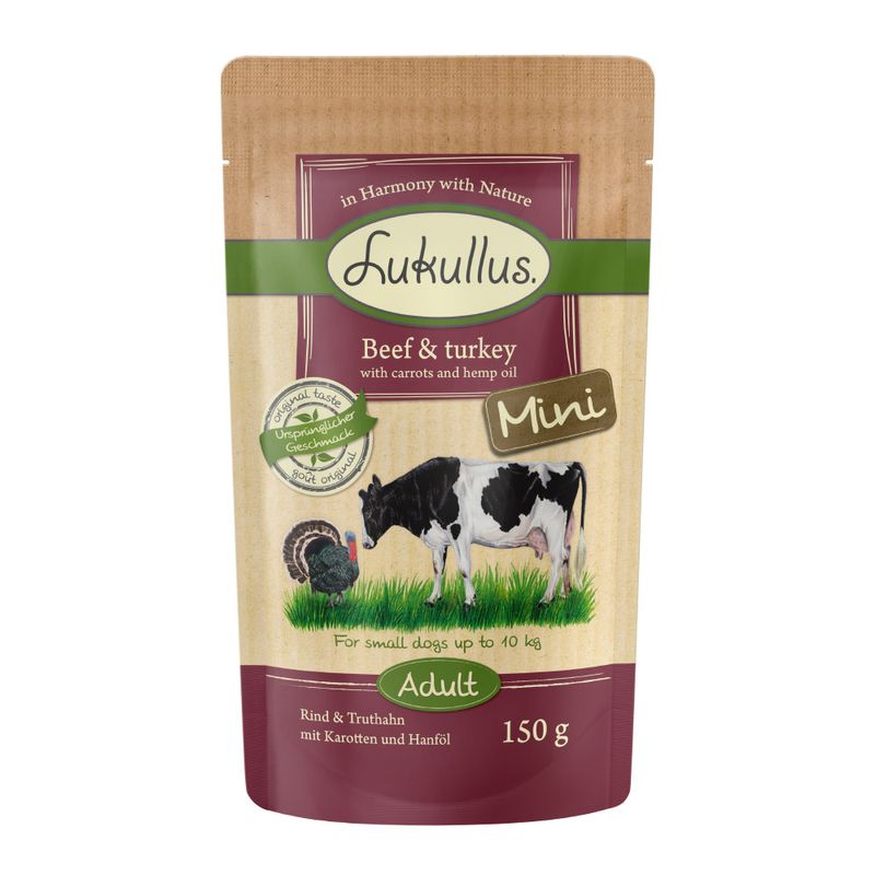 Sparpaket Lukullus Naturkost Adult Mini Getreidefrei 48 x 150 g
