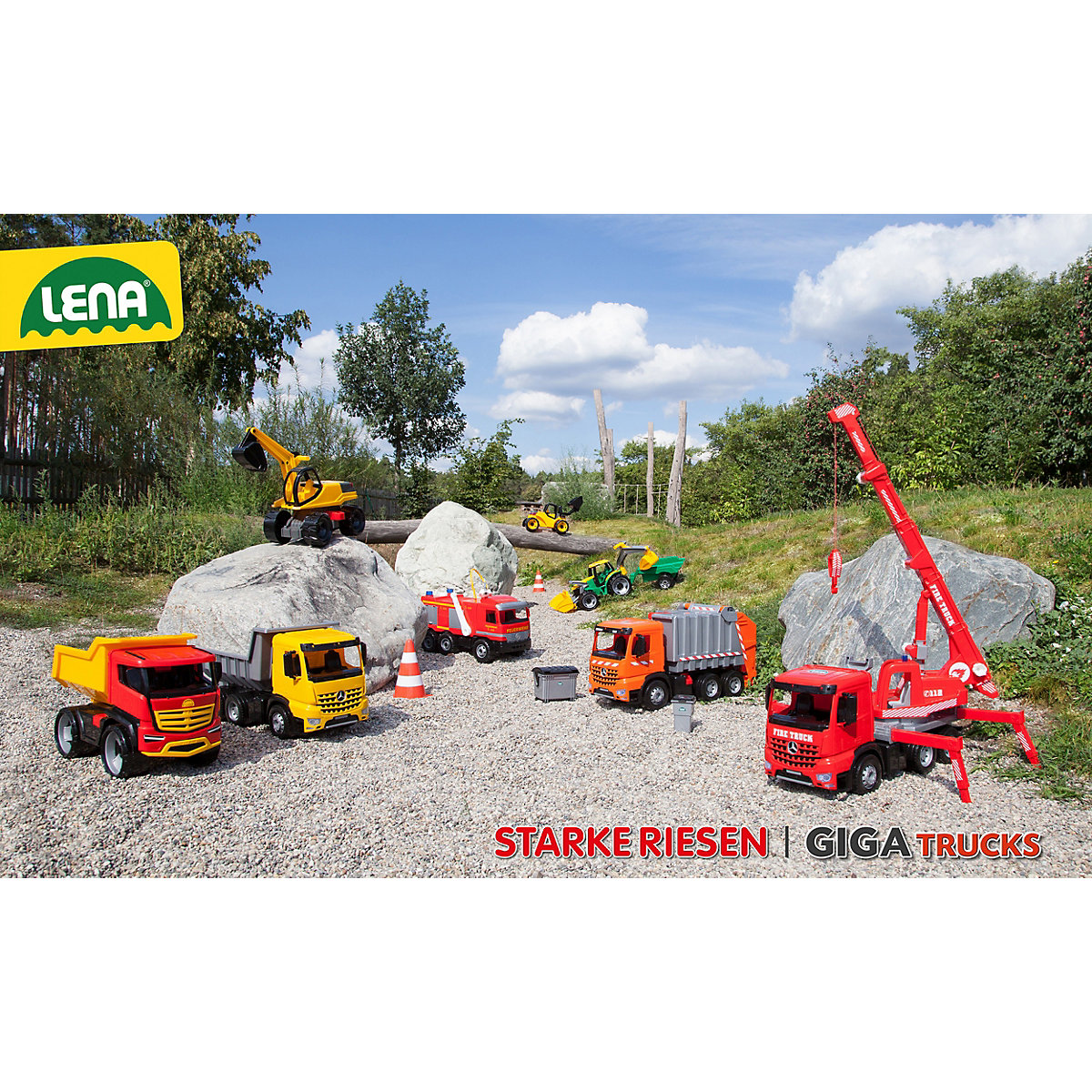GIGA TRUCKS Müllwagen Arocs mit Aufklebern