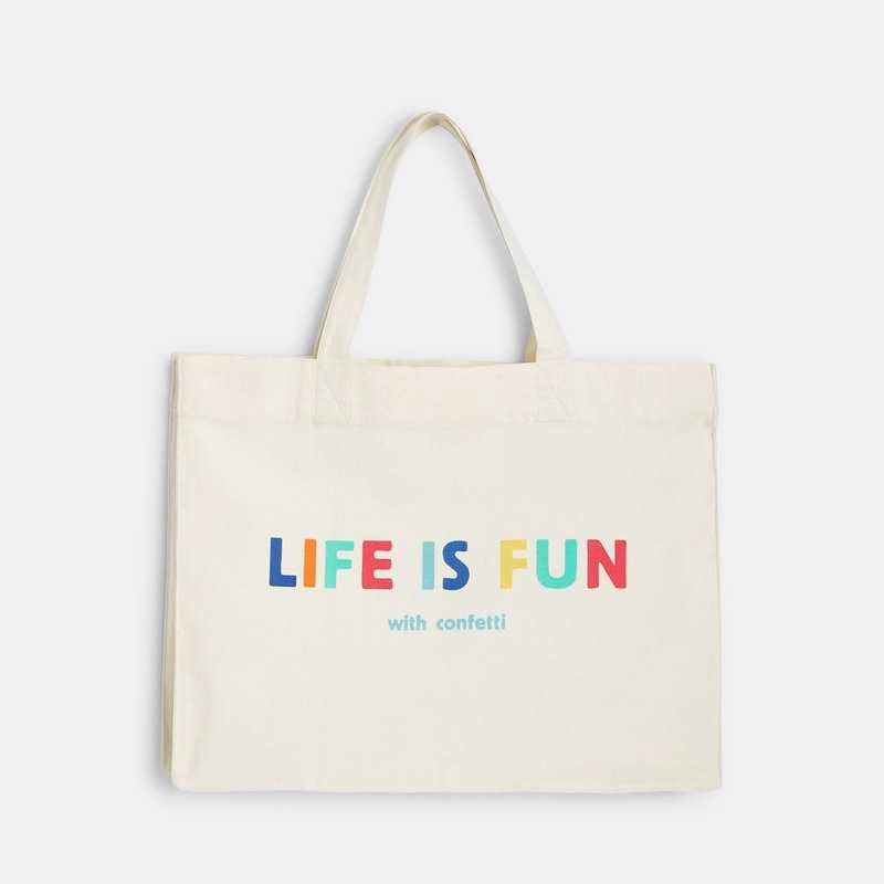 Tote bag CONFETTI blanc mixte
