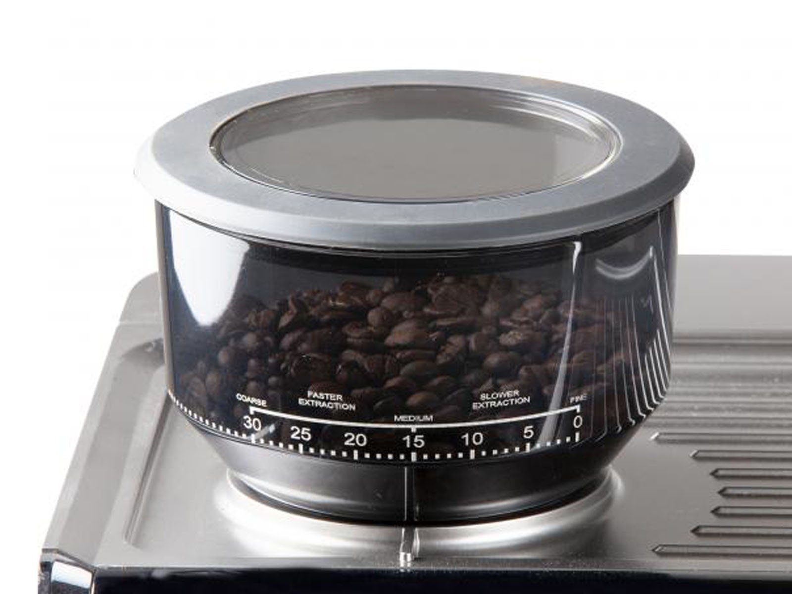 Domo Espressomaschine, Metallfilter, Siebträgermaschine mit Mahlwerk Milchschäumer & abnehmbaren Wassertank