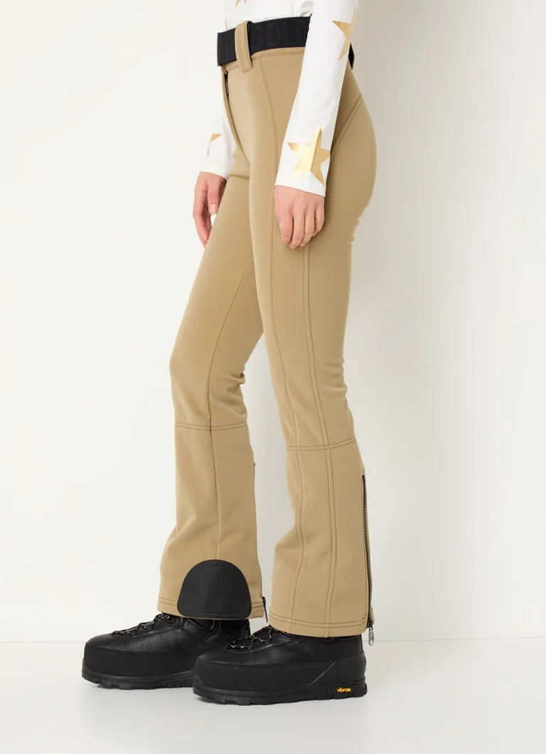 Pantaloni de schi Goldbergh Pippa cu talie înaltă, evazați pe picioare și curea.