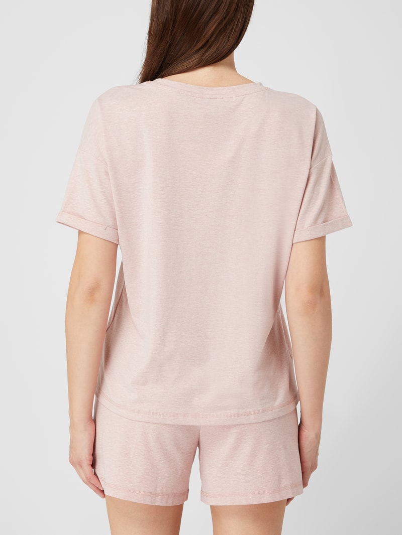 Pyjama-Oberteil mit Brusttasche in rosa