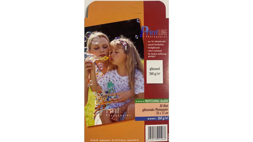 PrintLINE Photopapier glänzend 10 x 15cm 260g/m²