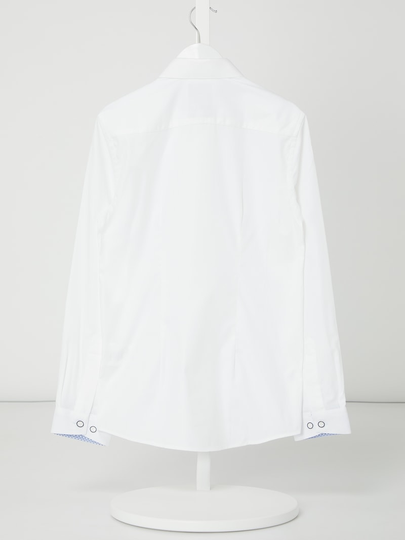 Super Slim Fit Hemd aus Baumwolle in weiß