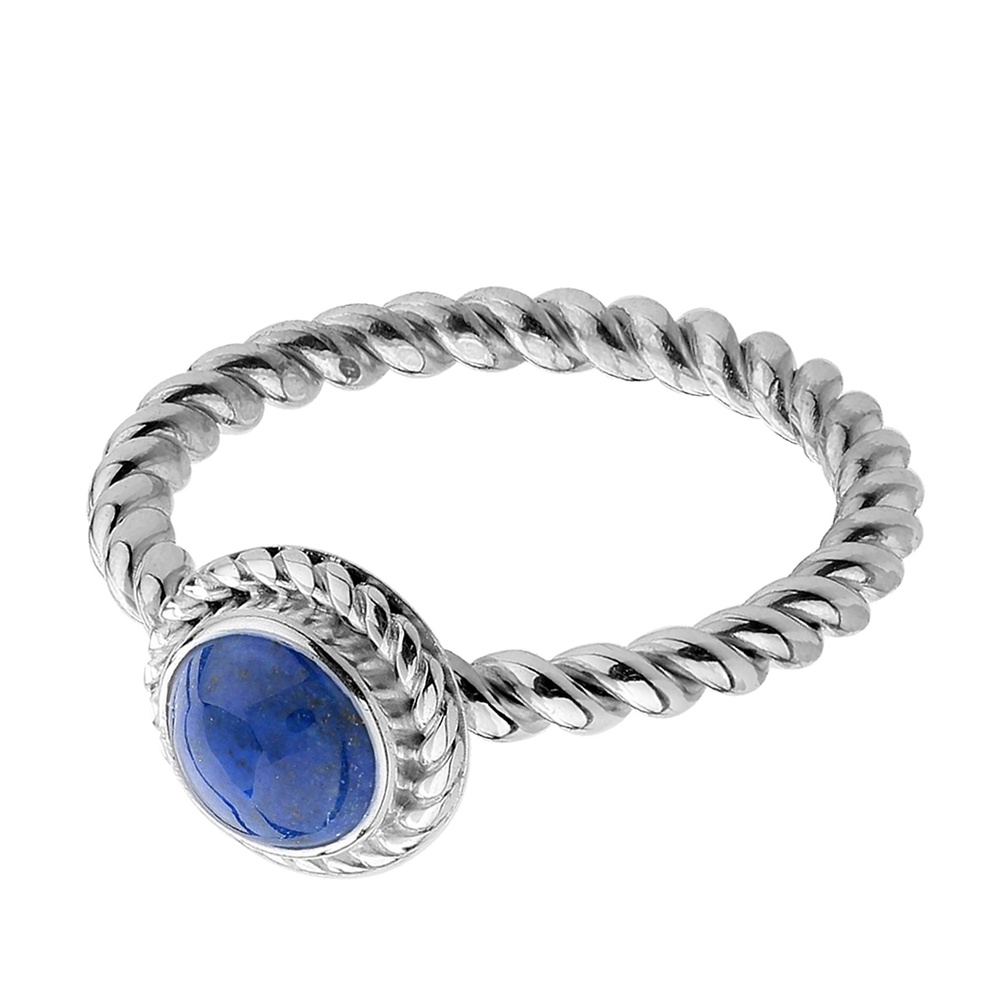 Nenalina Nenalina Bague Lapis Lazuli Edelstein September Boho 925 Silber Bague