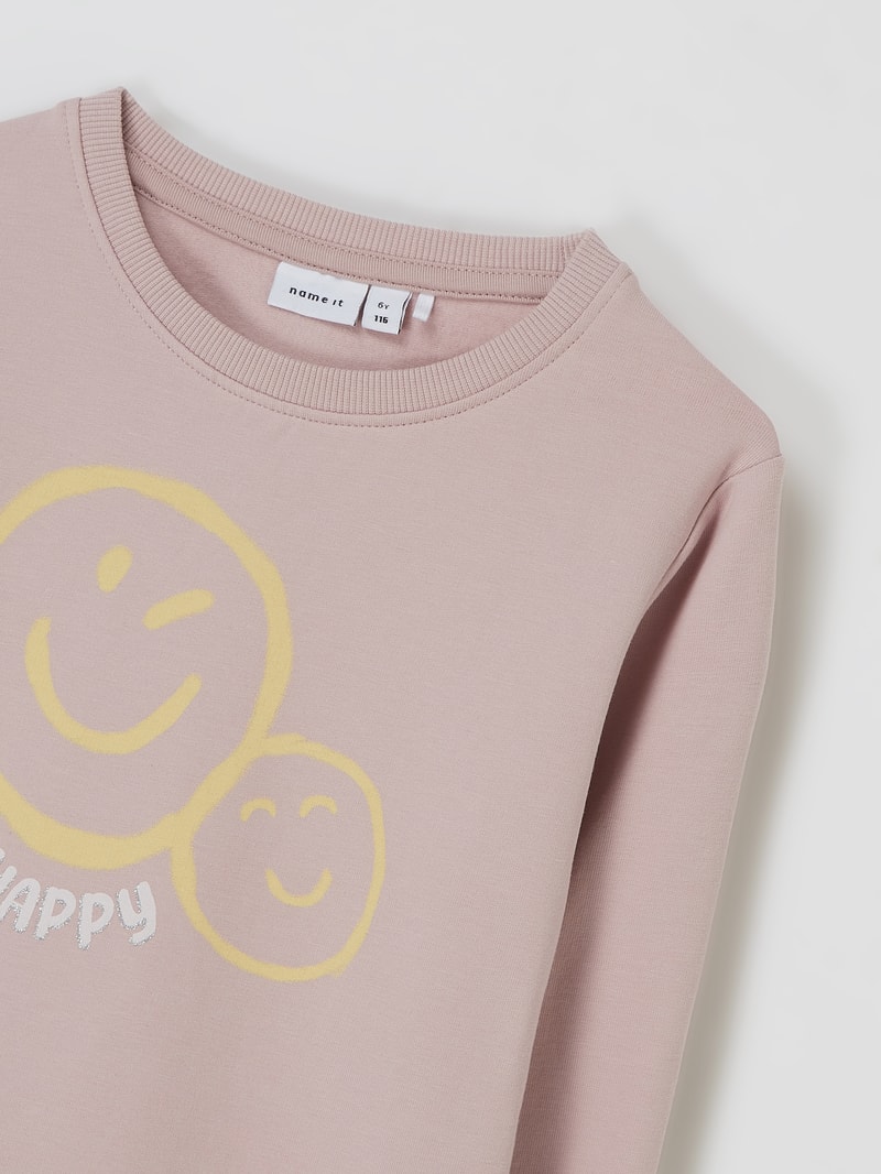 Sweatshirt mit Print Modell 'Turn' in flieder