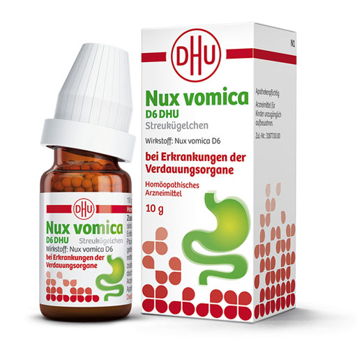NUX VOMICA D 6 DHU Glob.bei Erkr.d.Verdauungsorg.  10 g  Globuli