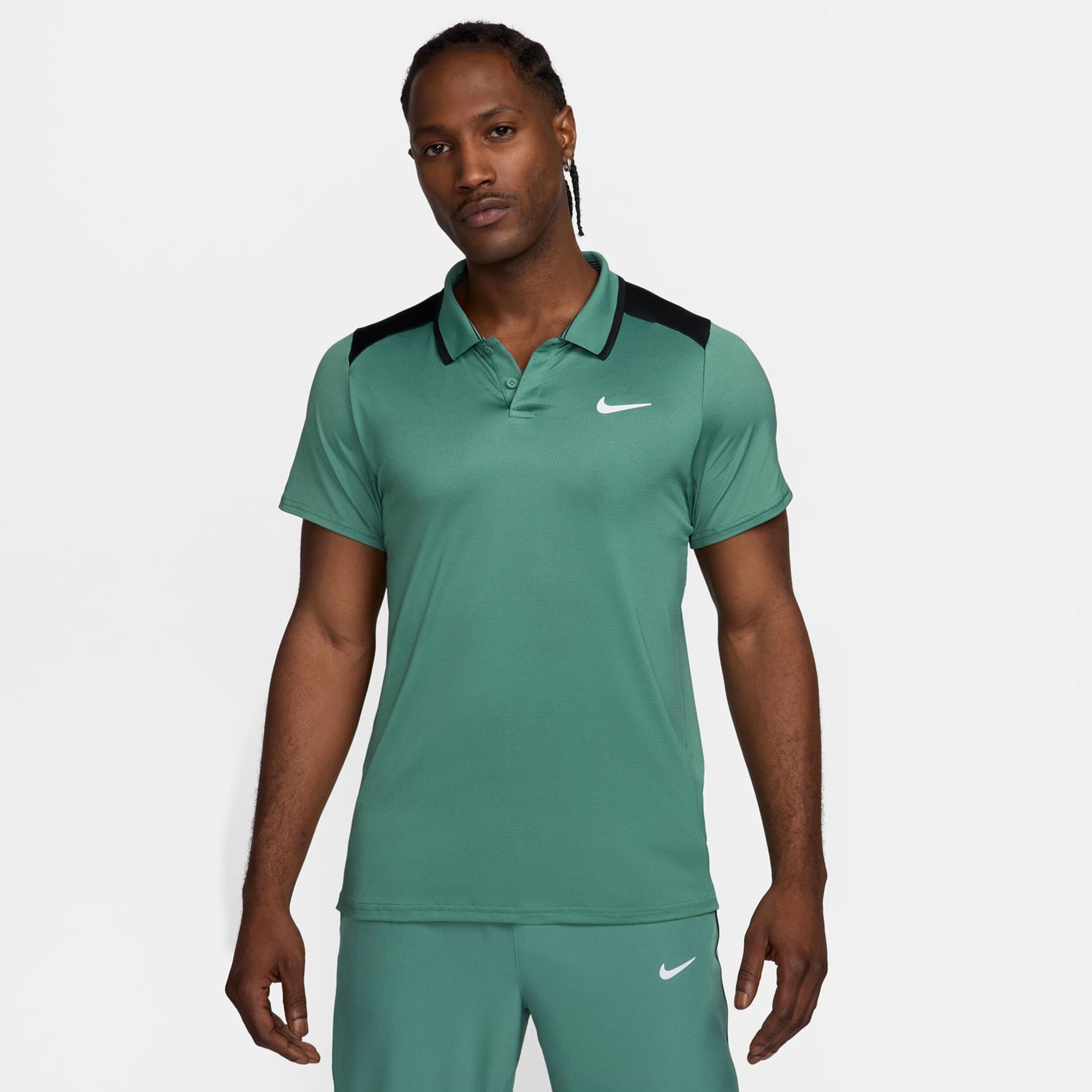 Dri-Fit Court Advantage Polo Herren - Salbei, Schwarz