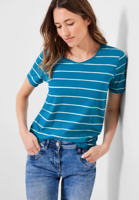 CECIL T-Shirt mit Streifenmuster