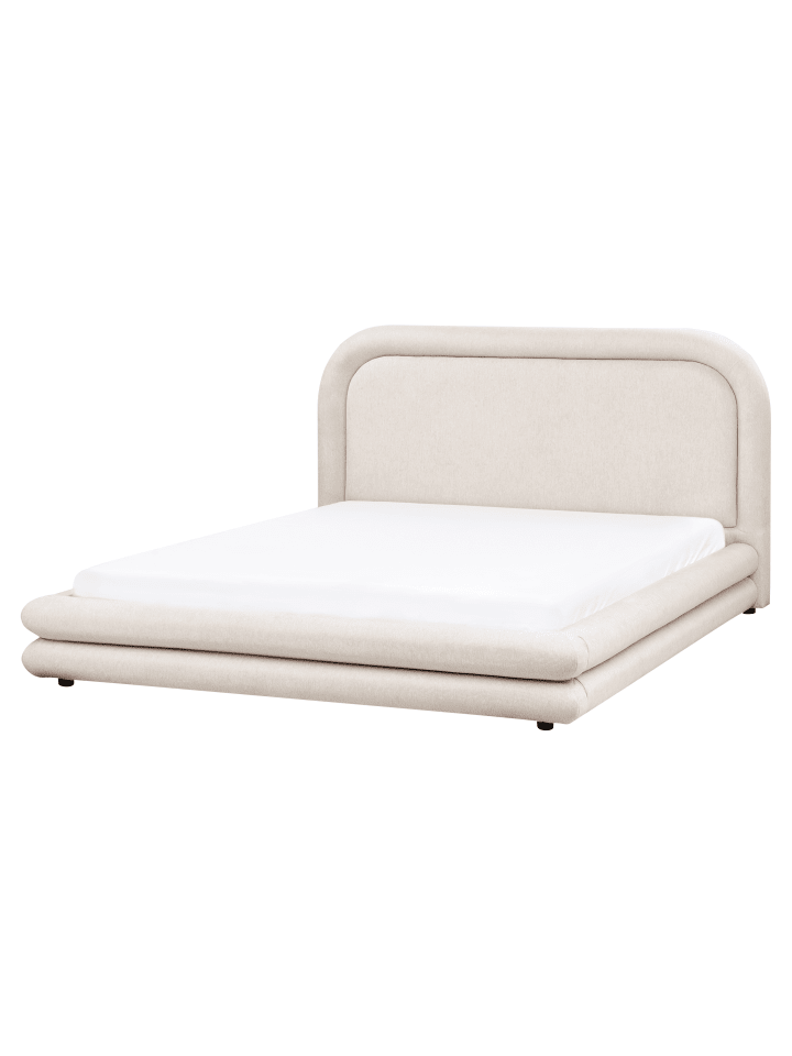 Beliani Doppelbett LAVARDENS in Beige/Schwarz - (W) 181 x (H) 107 x (L) 222 cm günstig kaufen onesize