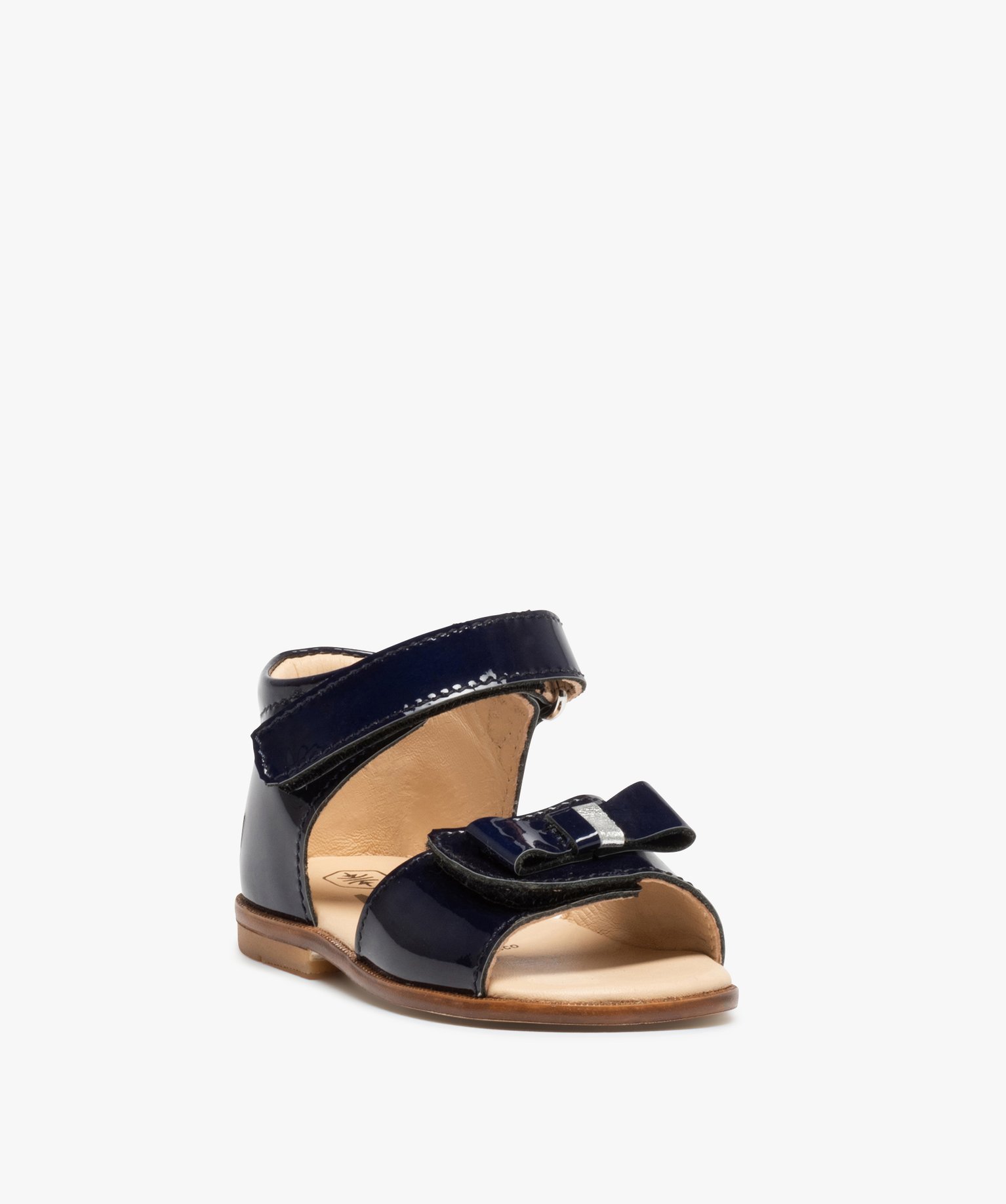 Sandales premiers pas bébé fille vernies en cuir – NA! marine | GEMO