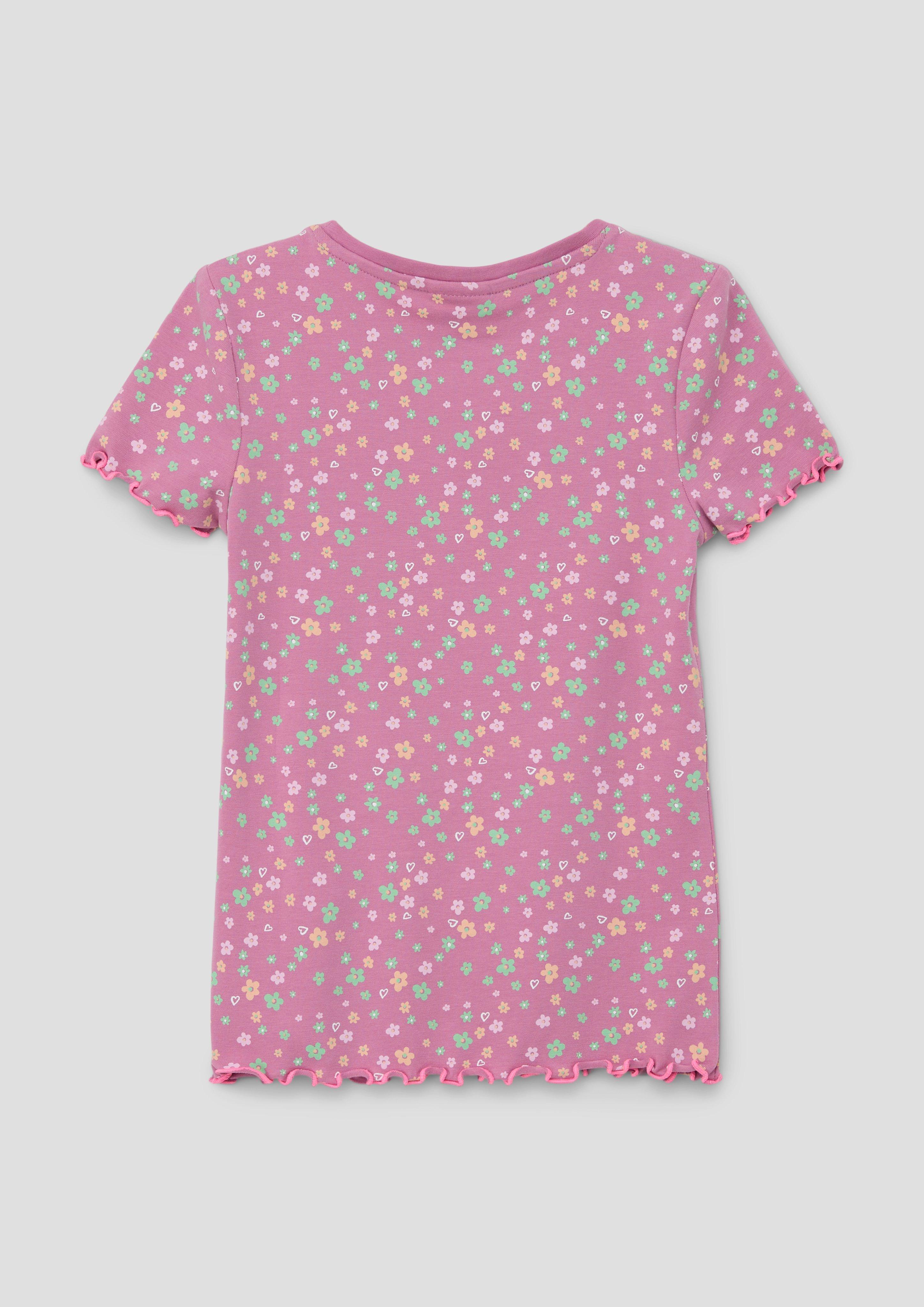 T-Shirt mit Rollsaum  2140025-44A3