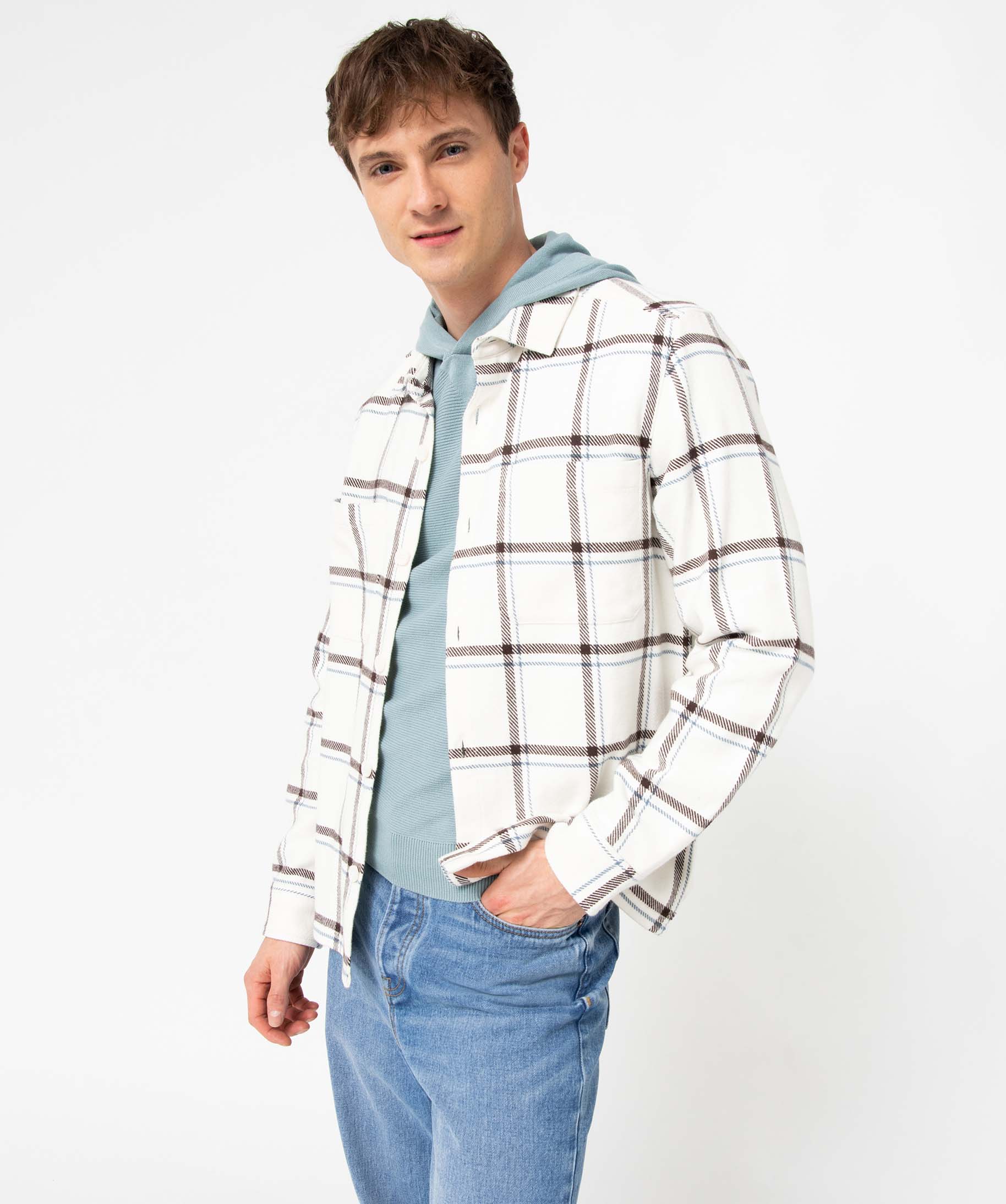 Sur-chemise homme à carreaux carreaux | GEMO