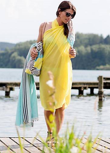 FRAAS Strandtuch mit Highlight-Streifen aus reiner Baumwolle