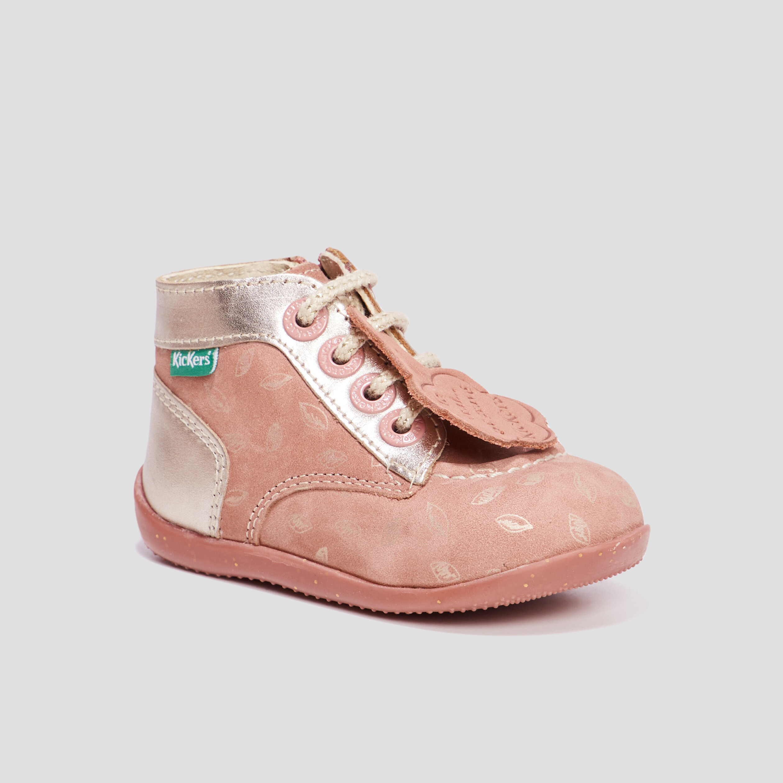 Bottillons en cuir Bonzip2 rose bébé fille | La Halle