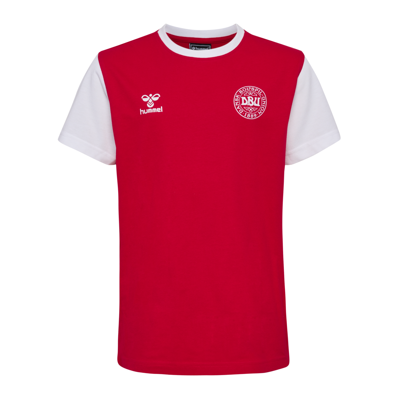 Hummel Dänemark Fan Blockshirt EM 2024 Kids Rot F3681