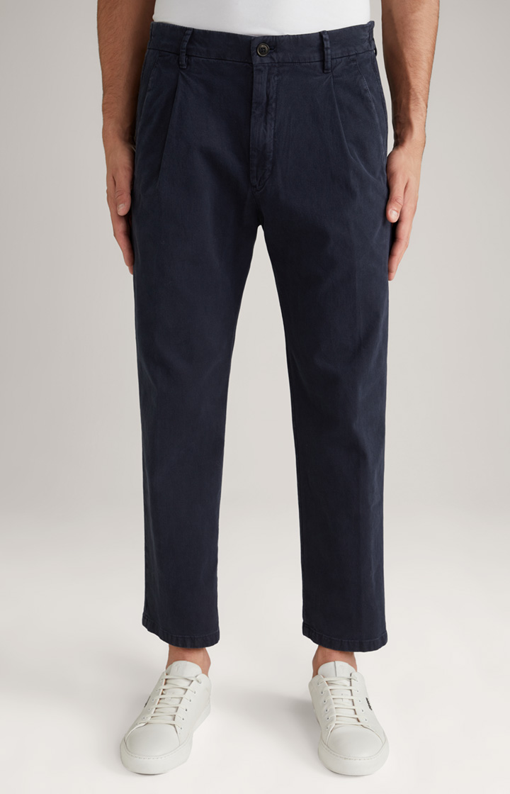 Bundfaltenhose Lead in Navy