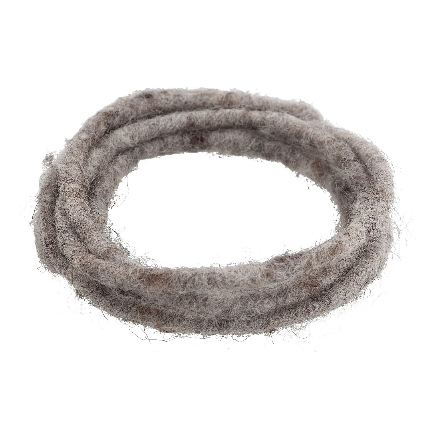 Wollkordel mit Drahtkern, grau, ca. 8 mm Ø, 2 m