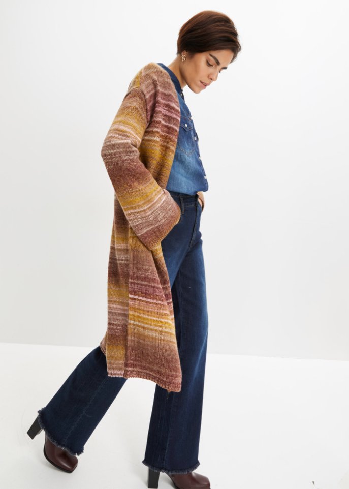 Strickjacke mit weitem Arm