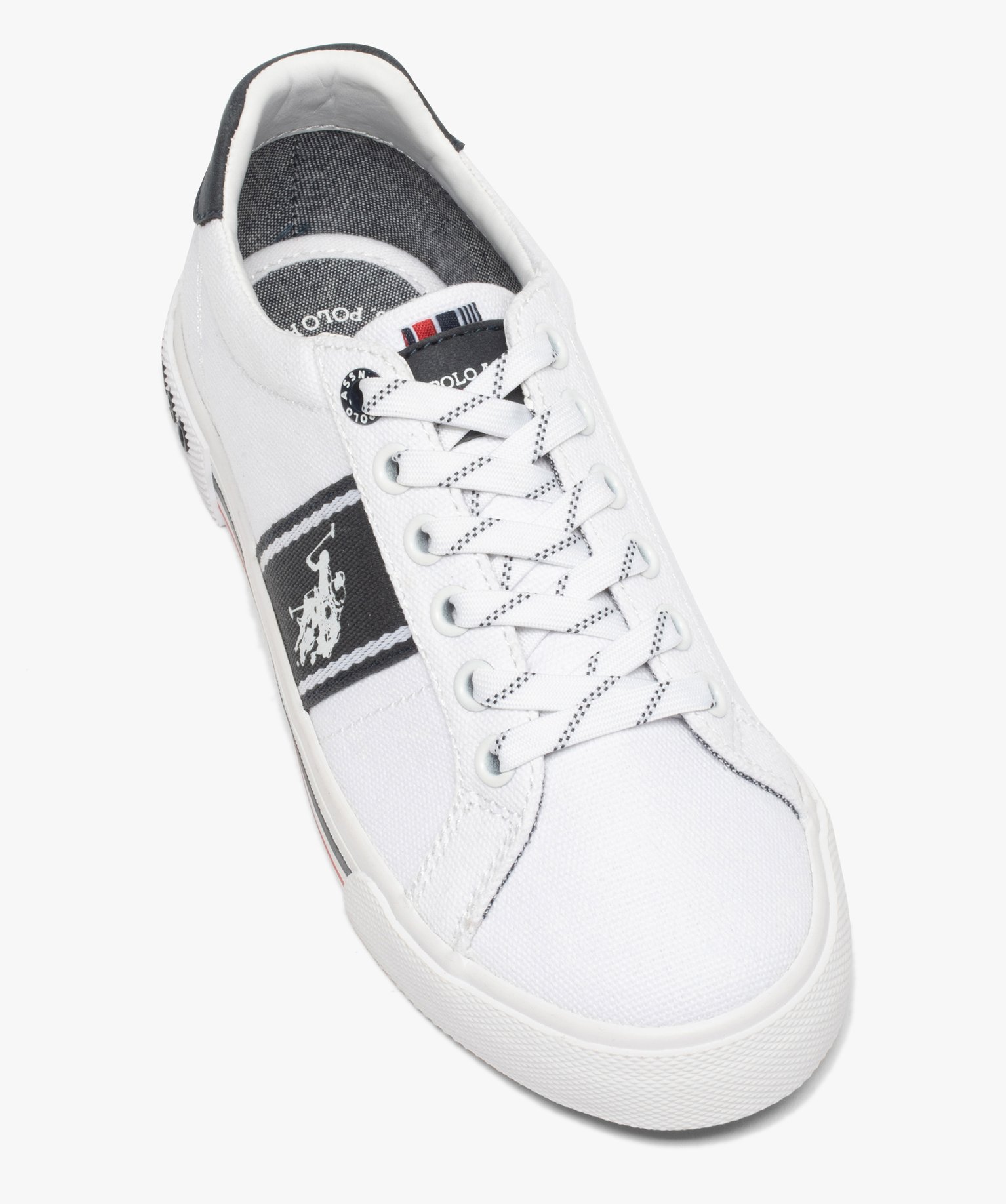 Baskets Garçon en toile bicolores – US Polo Assn blanc | GEMO