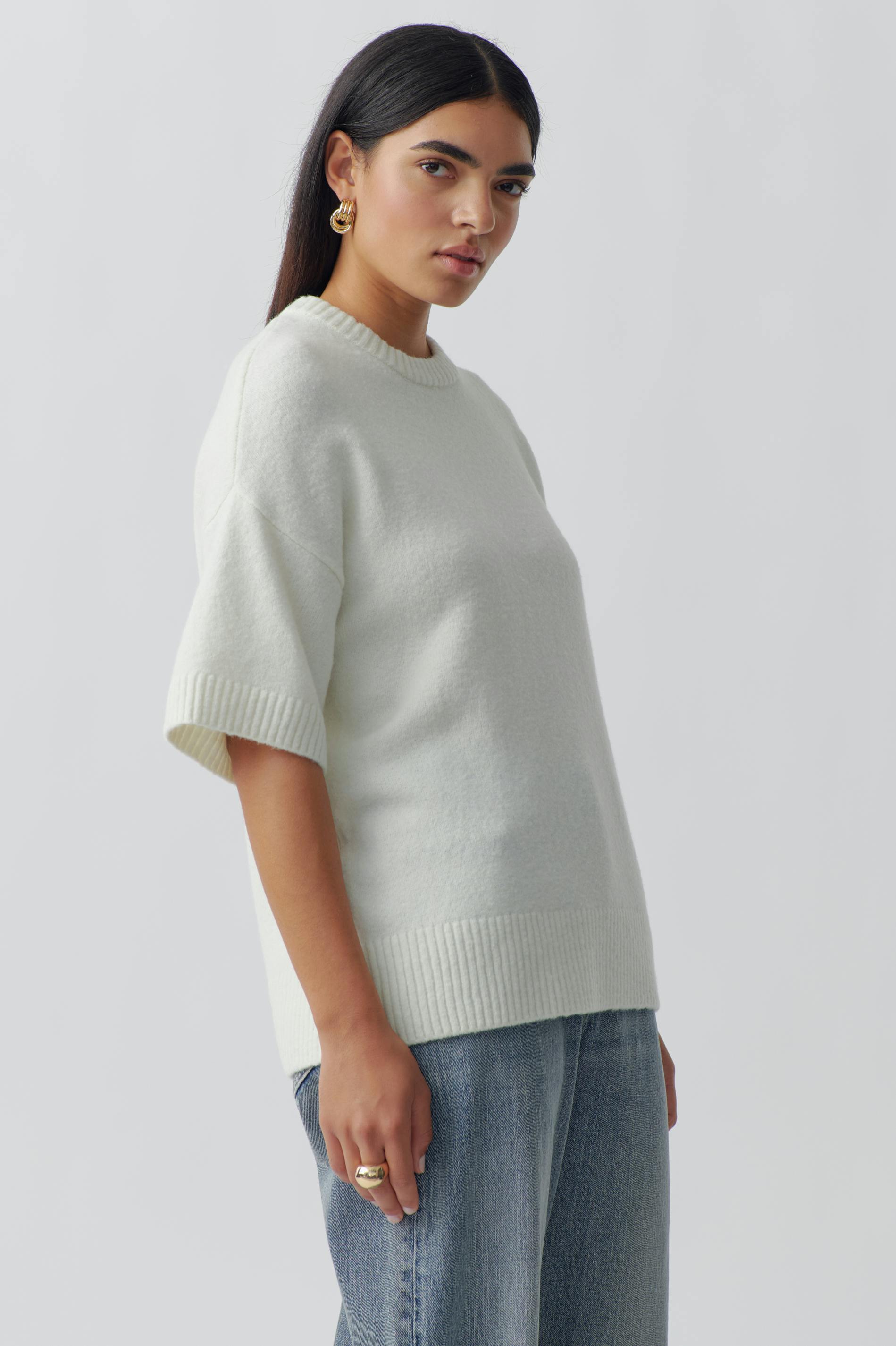 Oversized knitted tee