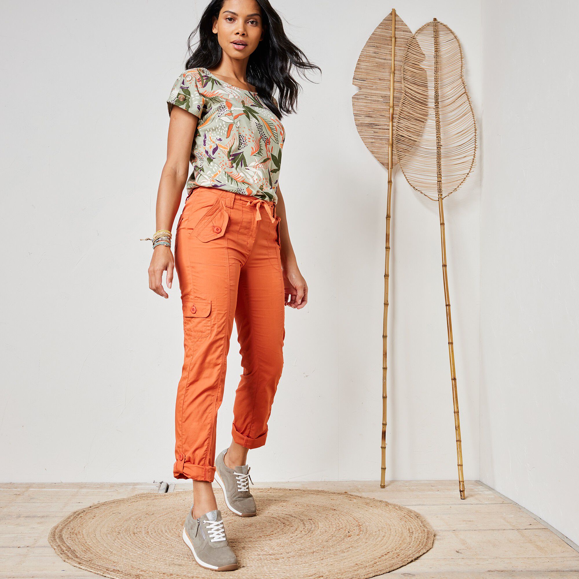 Pantalon battle retroussable