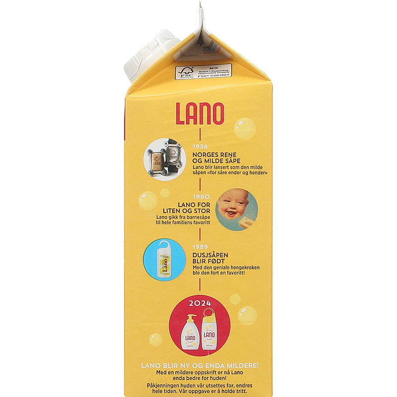 Lano Dusjsåpe 750 ml refill Lano