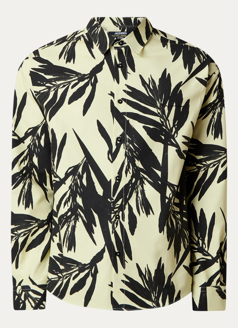 Camisa Jacquemus de corte regular com estampa de folhas.