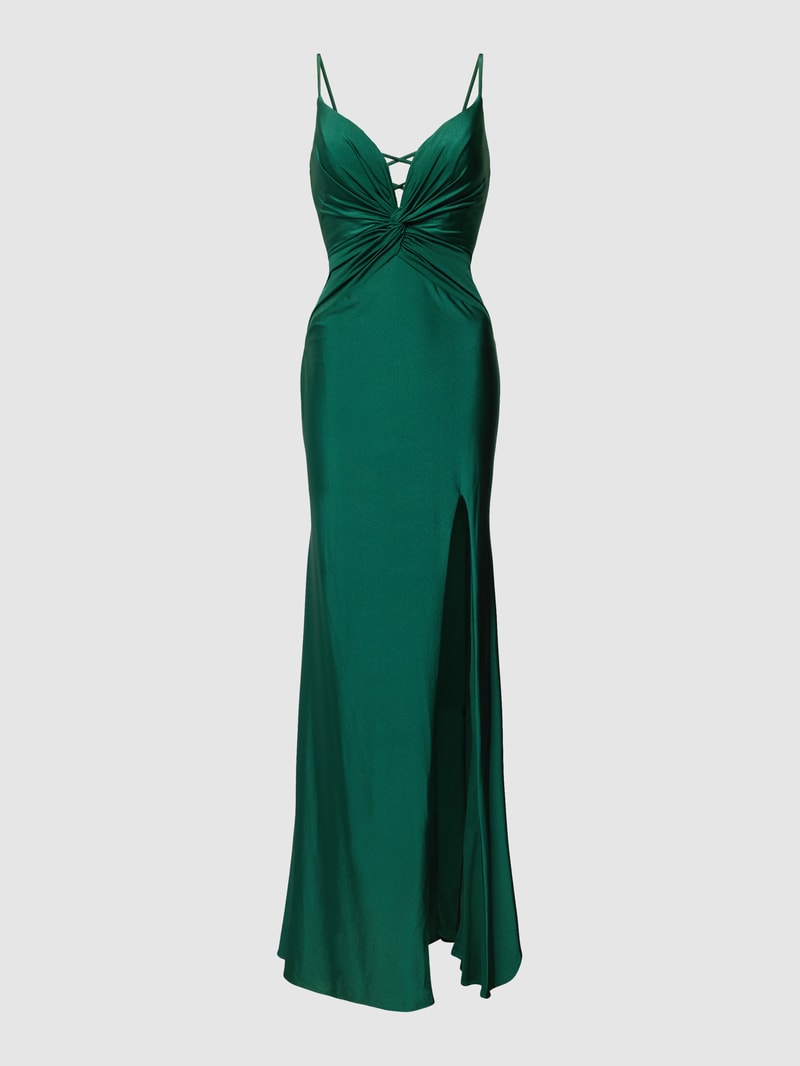 Abendkleid mit Herz-Ausschnitt in grün