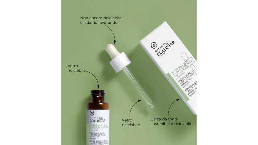 COLLISTAR Attivi Puri Salicylic Acid & Succinic Acid Serum 30 ml