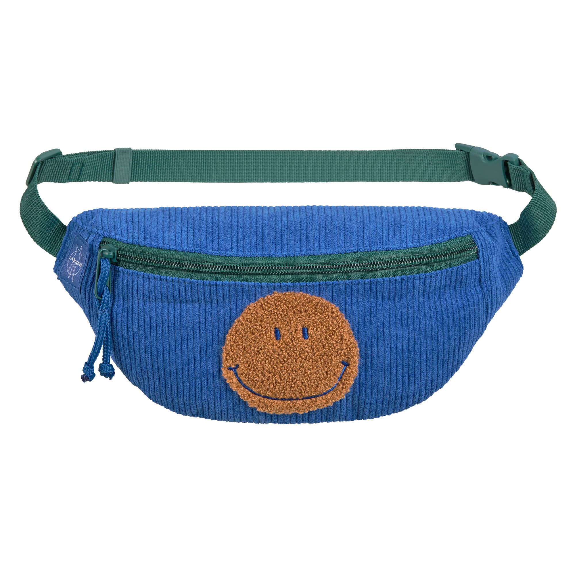 Bauchtasche Kinder Cord - Little Gang, Smile, Blau