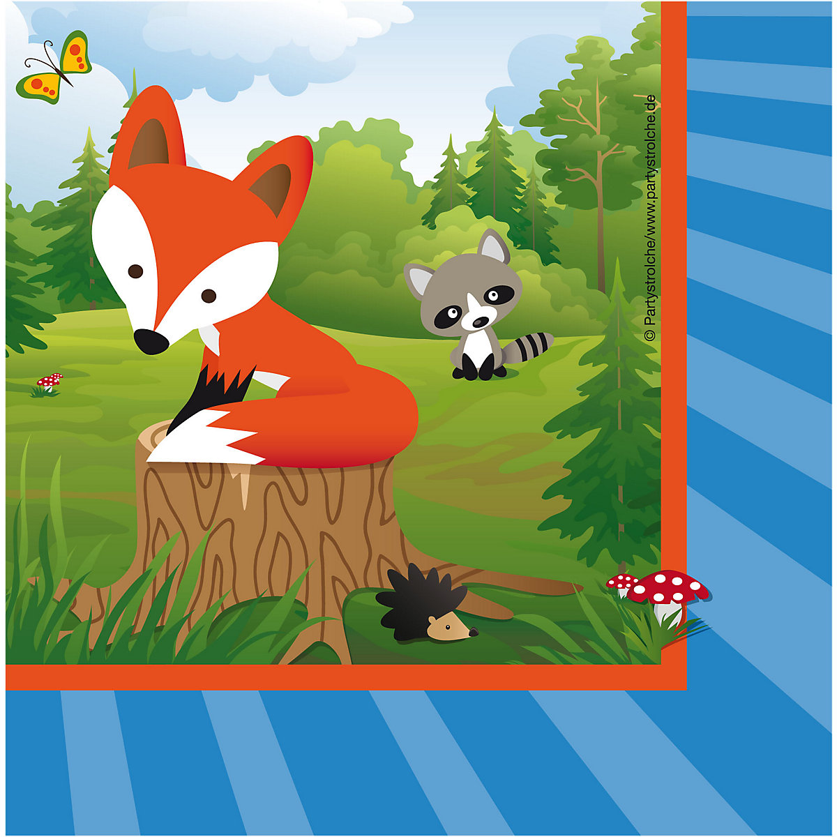 20 Servietten 33 x 33 cm,  Kleiner Fuchs