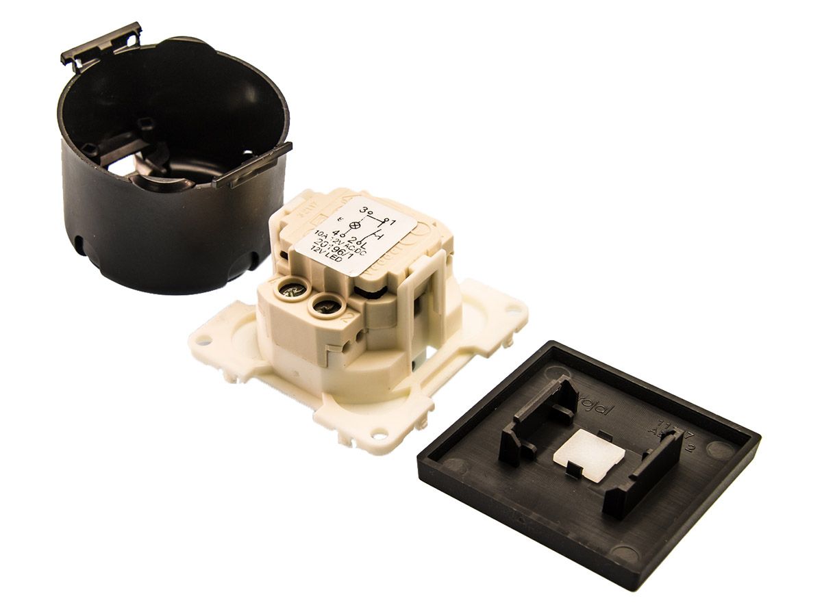 BBA 12 Volt graue Wippschalter mit Kontrollleuchte
