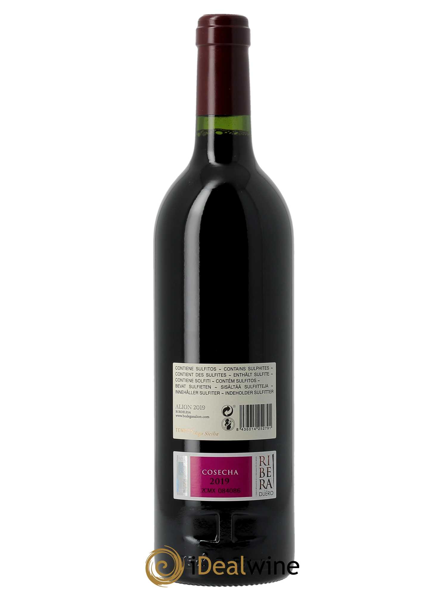 Ribera Del Duero DO Vega Sicilia Alion Famille Alvarez  2019 - Lot de 1 Bouteille