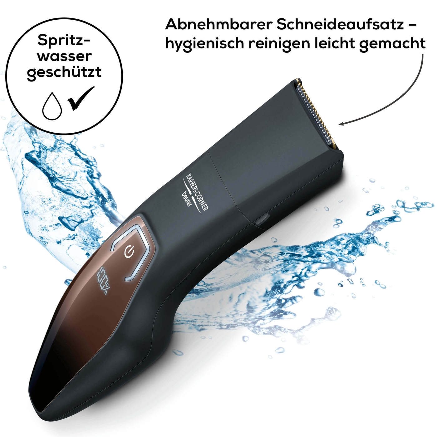 Beurer HR 4000 Bartstyler-Bartschneider mit 4 Aufsätzen für individuelles Styling & Spannungsanpassung