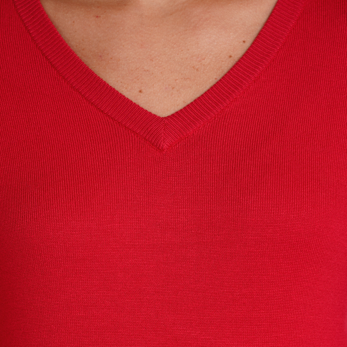 Damen Feinstrickpullover mit V-Ausschnitt