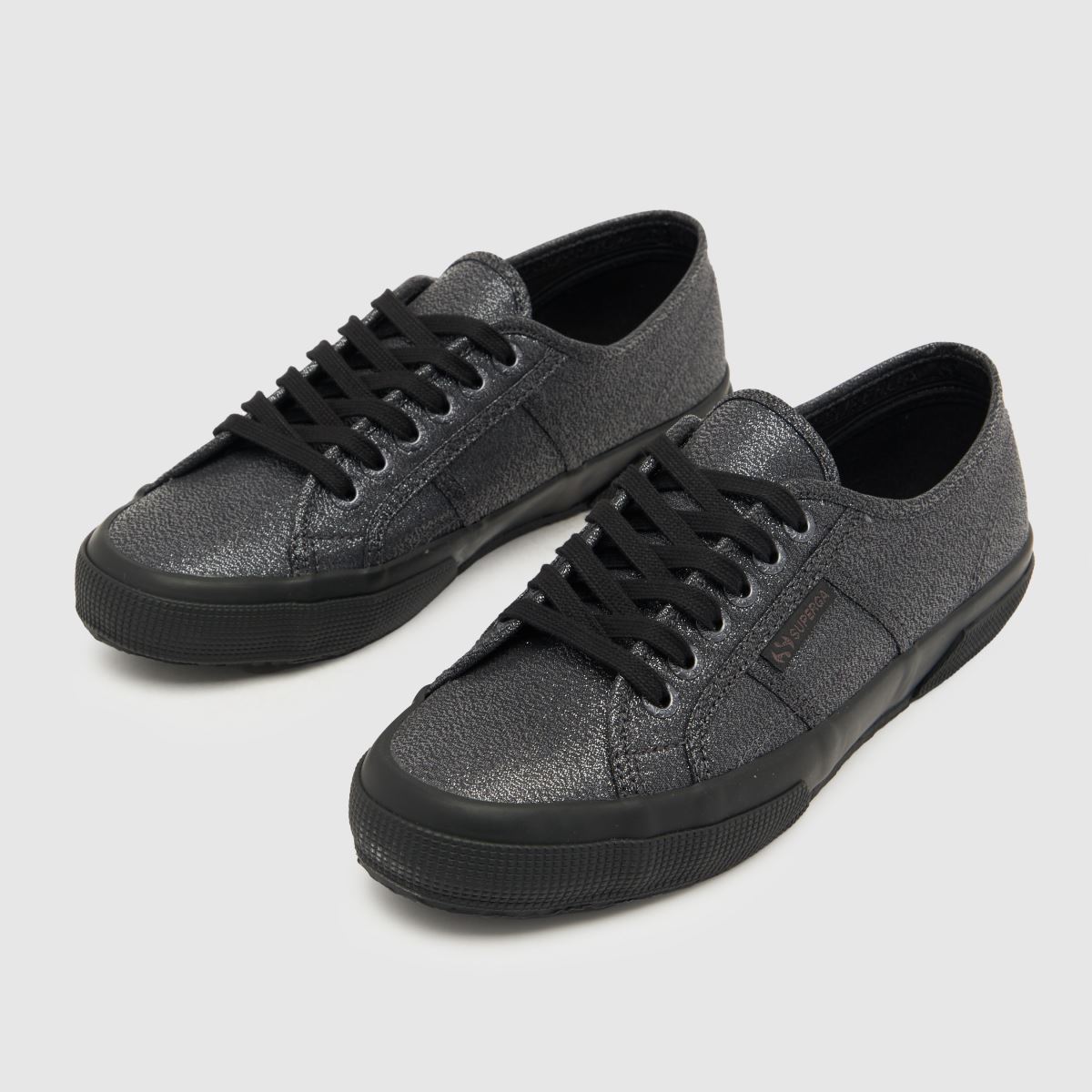 Superga 2750 lame sportcipő fekete és szürke színben