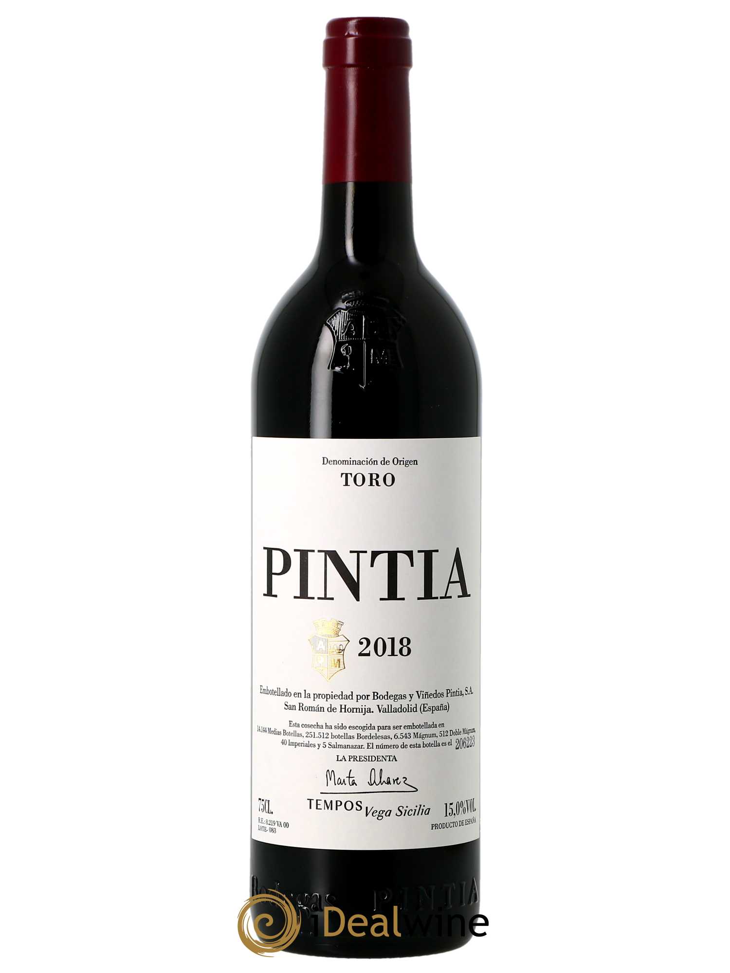 Toro DO Vega Sicilia Pintia Famille Alvarez  2018 - Lot de 1 Bouteille