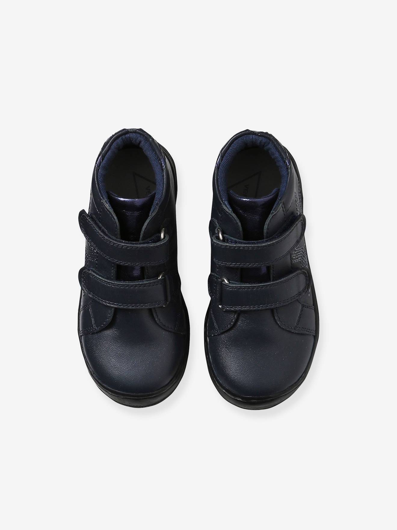 Vertbaudet Mädchen Klett-Boots, Anziehtrick - marine