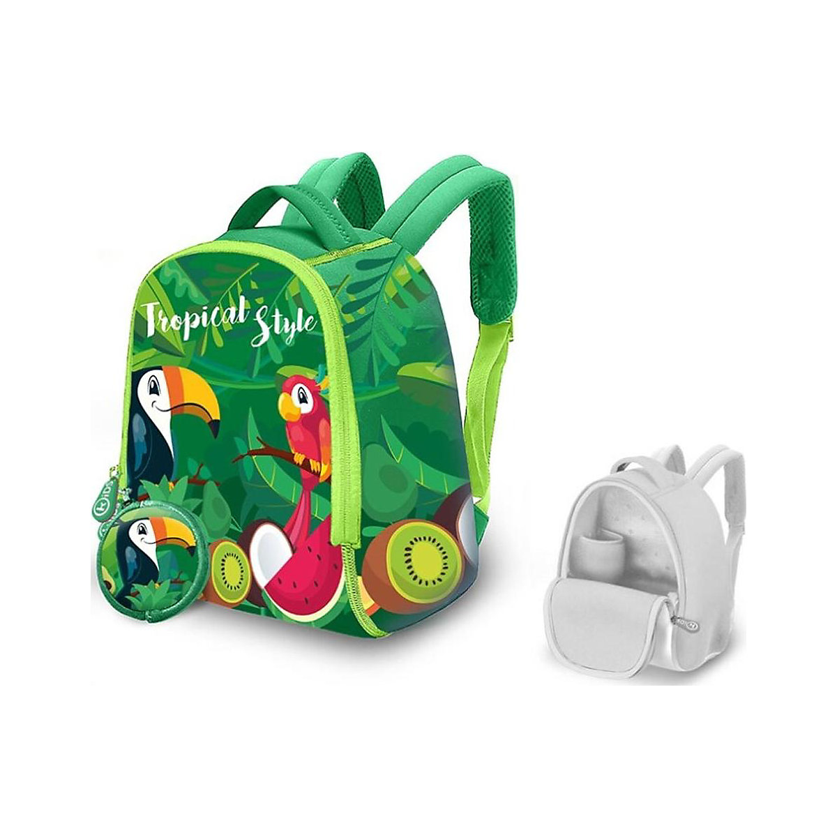 Kindergartenrucksack Tropical, inkl. Münzbörse