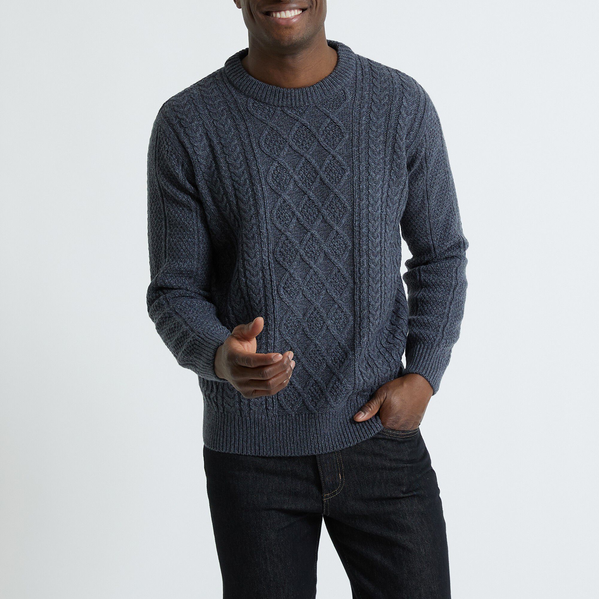 Pull irlandais col rond