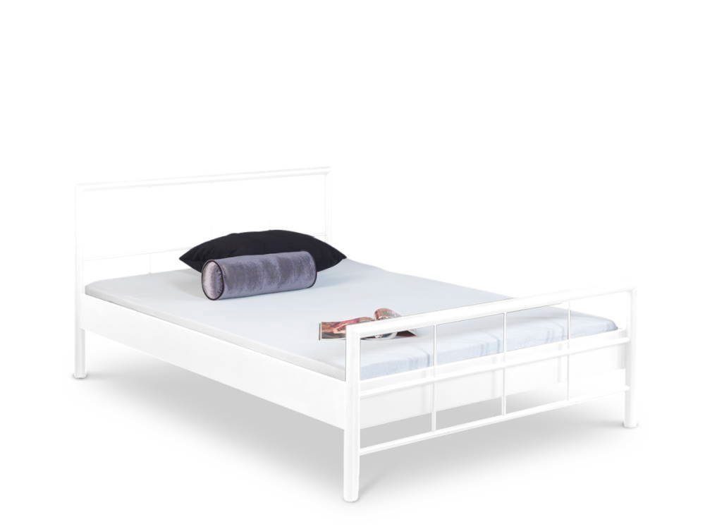 BedBox Metallbett Ruby, mit klassischem Kopf- und Fußteil, pulverbeschichtetes Metall, stabil und langlebig
