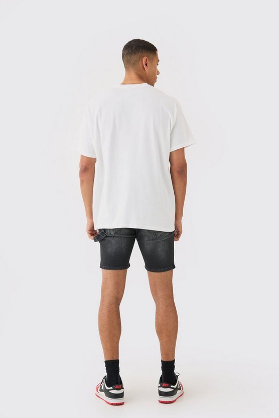 Oversize T-Shirt mit lizenziertem USA Rolling Stones Print