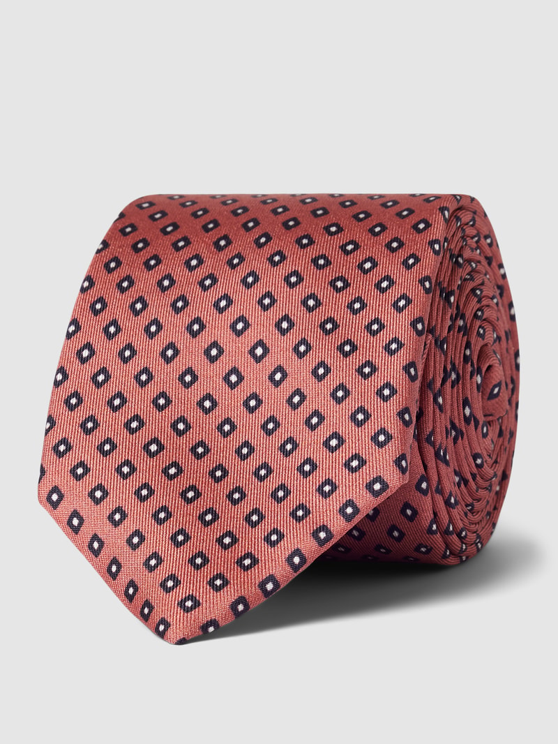 Krawatte mit Allover-Muster Modell 'Bi-Colour' in orange