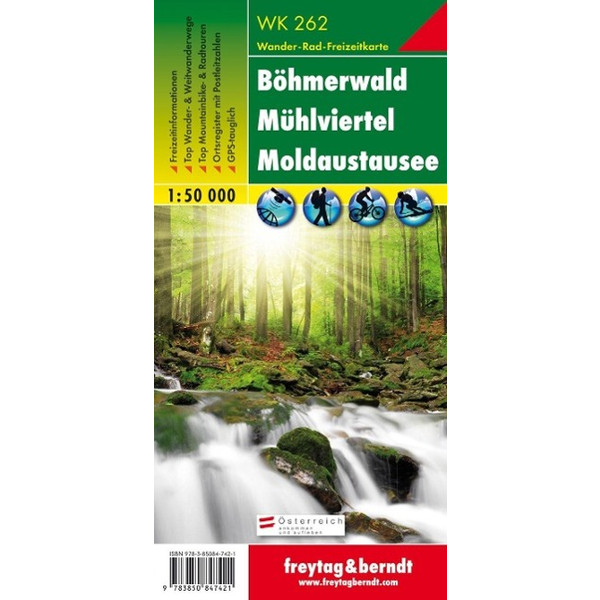 Böhmerwald. Mühlviertel. Moldaustausee 1 : 50 000. WK 262 - Wanderkarte