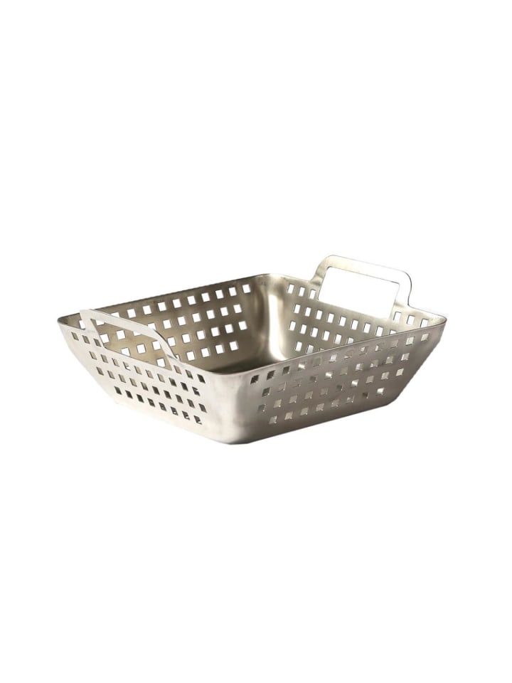 GAUMENKICK Gemüsekorb Grillschale Grillkorb Edelstahl H: 6,9cm in silber günstig kaufen onesize